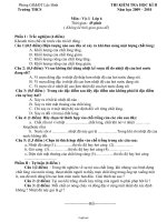 Thi kiểm tra học kì II năm học 2009 – 2010 môn : Vật lí lớp 6 thời gian : 45 phút ( không kể thời gian giao đề)