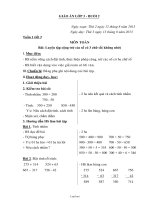 Giáo án Toán 3 tiết 2: Luyện tập cộng trừ các số có 3 chữ số( không nhớ)