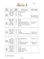 Giáo án bài dạy các môn khối 1 - Tuần lễ 8