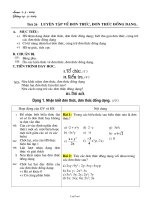 Giáo án tự chọn Toán 7 tiết 26: Luyện tập về đơn thức, đơn thức đồng dạng