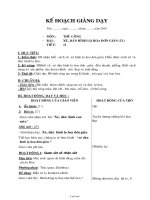 Giáo án Thủ công 1 tuần 11: Xé, dán hình lọ hoa đơn giản (t1)