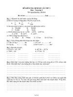 Đề kiểm tra định kì lần thứ 2 môn: Toán lớp 5