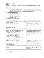 Giáo án Thể dục 6 - Tiết 1 đến 7