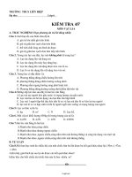 Giáo án Kiểm tra 45 phút môn vật lí lớp 6