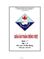 Giáo án Toán, Tiếng Việt lớp 1 - Tuần 17