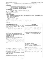 Giáo án Đại số 8 năm học 2010 - Học kì I - Tiết 6: Những hằng đẳng thức đáng nhớ (tiếp)