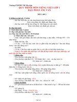 Quy trình môn Tiếng việt lớp 1 dạy phần âm, vần