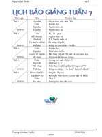 Giáo án các môn học khối lớp 2 - Tuần 7 - Nguyễn phi Tuấn