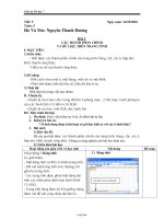 Giáo án môn Tin học 7 bài 2: Các thành phần chính và dữ liệu trên trang tính (tiết 1)