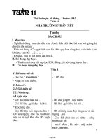 Giáo án các môn khối 2 - Tuần số 11 năm học 2011
