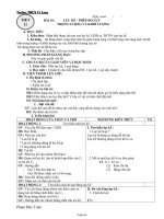 Giáo án lớp 6 môn Vật lí - Tiết 11 - Bài 10: Lực kế - Phép đo lực trọng lượng và khối lượng (Tiếp)