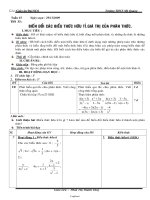 Giáo án môn Đại số khối 8 - Trường THCS Mỹ Quang - Tiết 34: Biến đổi các biểu thức hữu tỉ.giá trị của phân thức