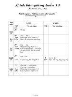 Giáo án Toán, Tiếng Việt lớp 1 - Tuần 13