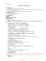 Bài soạn môn Ngữ văn 7 - Tiết 46: Kiểm tra Tiếng Việt