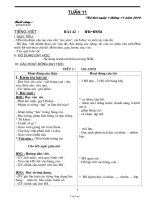 Kế hoạch bài dạy các môn lớp 1 (chuẩn kiến thức, kĩ năng) - Tuần 11