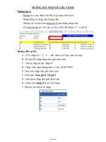 Hướng dẫn nhập dữ liệu vemis