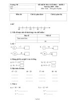 Đề kiểm tra cuối học kì 1 - Khối 2 năm 2009 – 2010