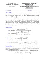 Đề HSG cấp trường Toán 11 năm 2020 - 2021 trường Yên Phong 2 - Bắc Ninh - TOANMATH.com