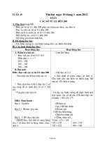 Giáo án Tổng hợp lớp 2 - Tuần thứ 29 năm học 2012