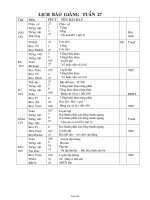 Giáo án dạy các môn khối 1 - Tuần 27 năm 2011