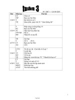 Giáo án giảng dạy các môn học - Tuần 3 năm 2007