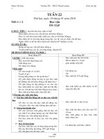 Giáo án giảng dạy môn học lớp 1, kì II - Tuần 22