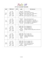 Kế hoach bài dạy các môn học lớp 1 - Tuần 10