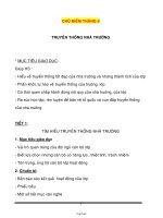 Giáo án Hoạt động ngoài giờ lên lớp - Chủ điểm tháng 9: Truyền thống nhà trường