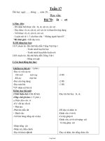 Kế hoạch bài dạy các môn lớp 1 (chuẩn kiến thức, kĩ năng) - Tuần 17 năm 2010