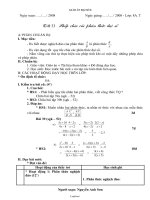 Giáo án môn Đại số khối 8 - Nguyễn Anh Sơn - Tiết 33: Phép chia các phân thức đại số