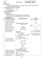 Giáo án môn Hình học 7 năm 2006 - Tiết 58: Luyện tập