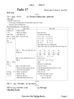 Giáo án các môn khối 2 - Tuần thứ 17 năm 2012
