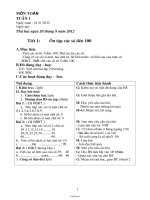 Giáo án Toán học khối 2 năm 2012