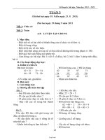 Kế hoạch bài dạy - Tuần 3 - Năm học 2011 - 2012