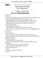 Kế hoạch dạy học - Lớp 3 Tuần 1 - Trường tiểu học xã Kiên Thành