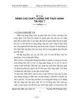 Đề tài: Nâng cao chất lượng giờ thực hành Tin học 7