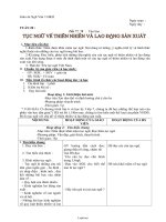 Giáo án lớp 7 môn Ngữ văn - Tuần 20 : Tiết 77, 78 : Văn bản : Tục ngữ về thiên nhiên và lao động sản xuất