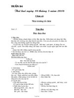 Giáo án giảng dạy môn học lớp 1 - Tuần học 34 năm 2010