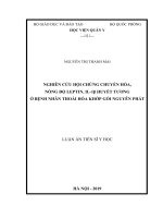 Luận án tiến sĩ nghiên cứu hội chứng chuyển hóa và nồng độ leptin, IL 1b huyết tương ở bệnh nhân thoái hóa khớp gối