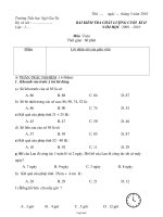 Bài kiểm tra chất lượng cuối kì II năm học 2009 – 2010 môn Toán