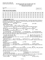 Đề kiểm tra học kì I năm học 2009 - 2010 môn Hoá, lớp 10 nâng cao