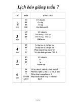 Giáo án giảng dạy môn lớp 1 - Tuần thứ 7 năm 2010