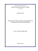Đánh giá thực trạng giao đất, cho thuê đất tại khu kinh tế nhơn hội tỉnh bình định 