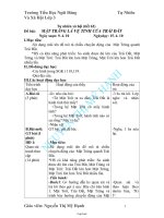 Giáo án Tự nhiên xã hội 3 tiết 62: Mặt trăng là vệ tinh của trái đất