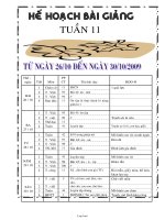 Giáo án trọn bộ lớp 1 - Tuần 11