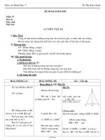 Giáo án môn Hình học lớp 7 - Chương 3: Quan hệ giữa các yếu tố trong tam giác, các đường đồng quy trong tam giác - Tiết 61: Luyện tập