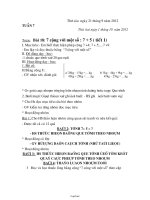 Giáo án các môn khối 2 - Tuần 7 năm học 2012