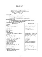 Giáo án giảng dạy môn học lớp 1 năm 2006 - Tuần 17