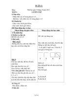 Kế hoạch bài dạy khối 1 (chuẩn kiến thức kĩ năng) - Tuần 3 năm 2011