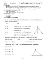 Giáo án môn Hình học 7 năm 2006 - Tiết 67: Kiểm tra chương III